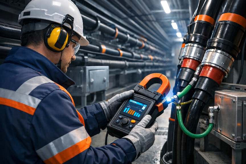 高壓電纜接地狀態帶電評估系統